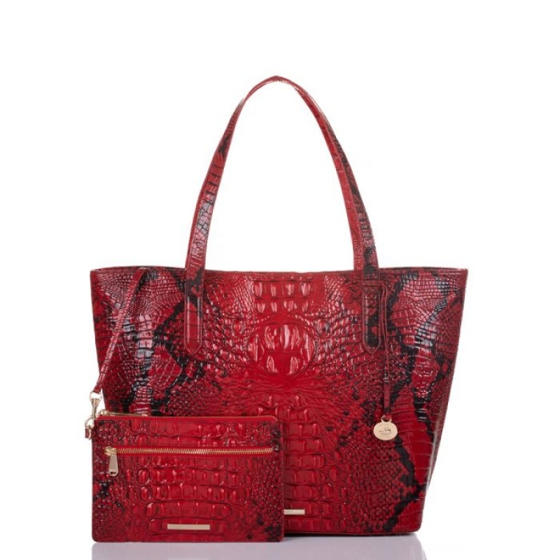 Women's Brahmin Brooke Tote Bags Lipstick Ombre Melbourne | UINF4322