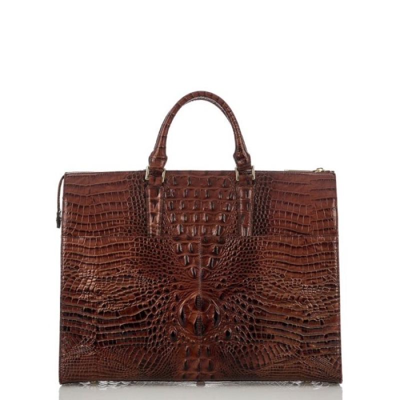 Women's Brahmin Business Tote Business Bags Pecan Melbourne | TTMR7349