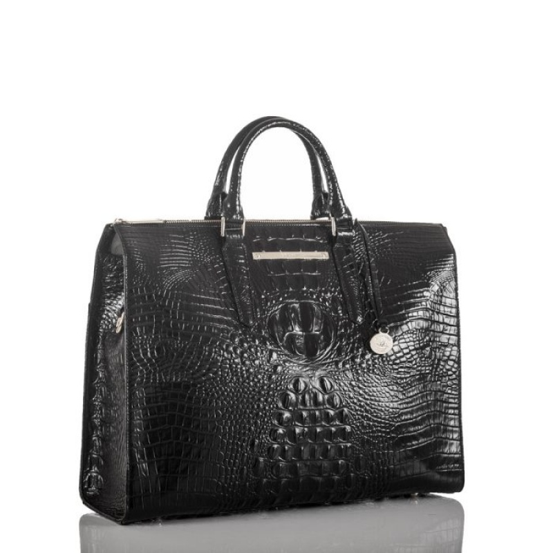 Women's Brahmin Business Tote Business Bags Black | VAIT1622