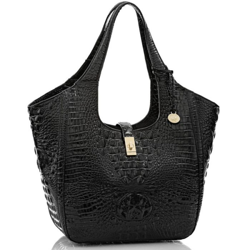 Women's Brahmin Carla Tote Bags Black | JNDD7169