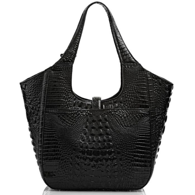 Women's Brahmin Carla Tote Bags Black | JNDD7169