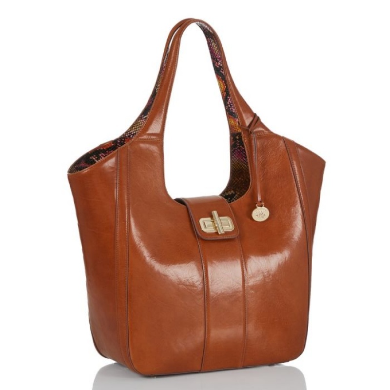 Women's Brahmin Carla Tote Bags Brown | HZML4695