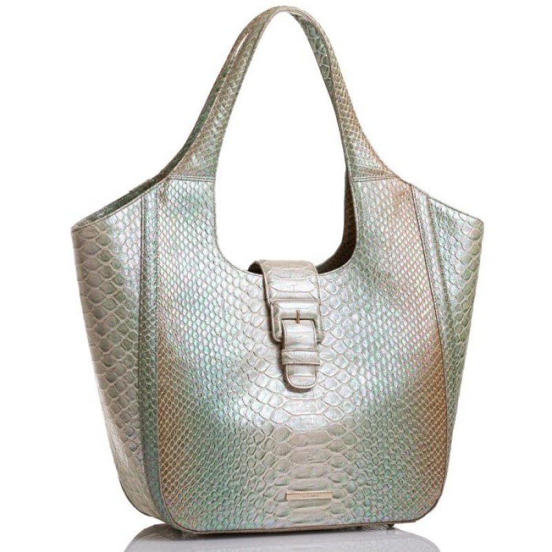 Women's Brahmin Carla Tote Bags Green | CJKC8773