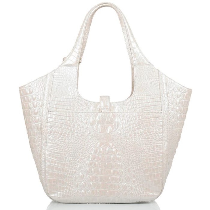 Women's Brahmin Carla Tote Bags Milk Melbourne | HXIC1232