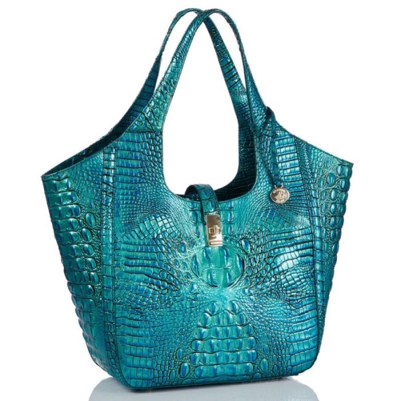 Women's Brahmin Carla Tote Bags Peacock | AFBV4886