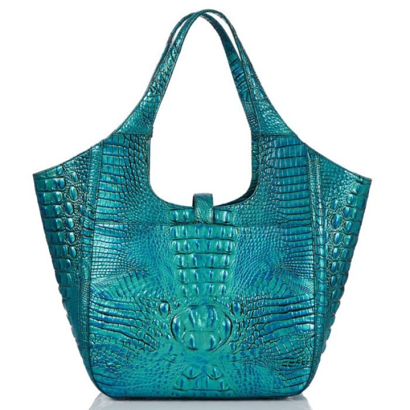 Women's Brahmin Carla Tote Bags Peacock | AFBV4886