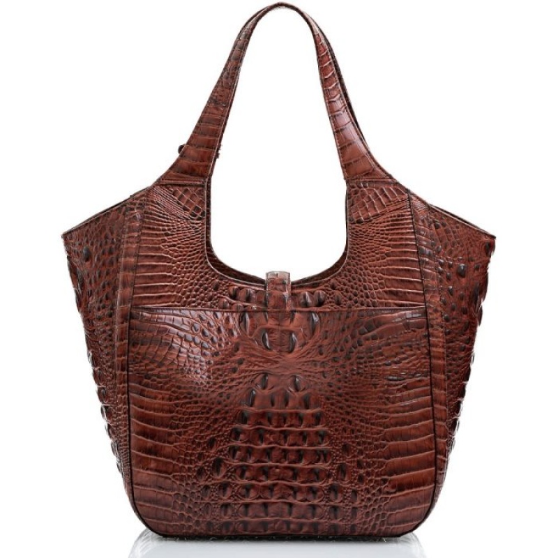 Women's Brahmin Carla Tote Bags Pecan Melbourne | IHVK7199