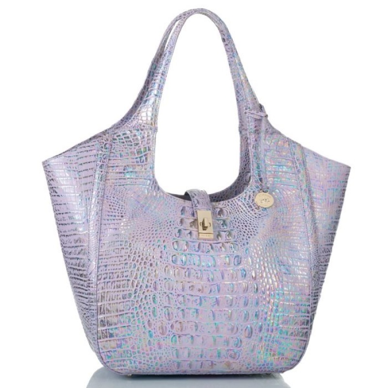 Women's Brahmin Carla Tote Bags Purple | AGCQ6230