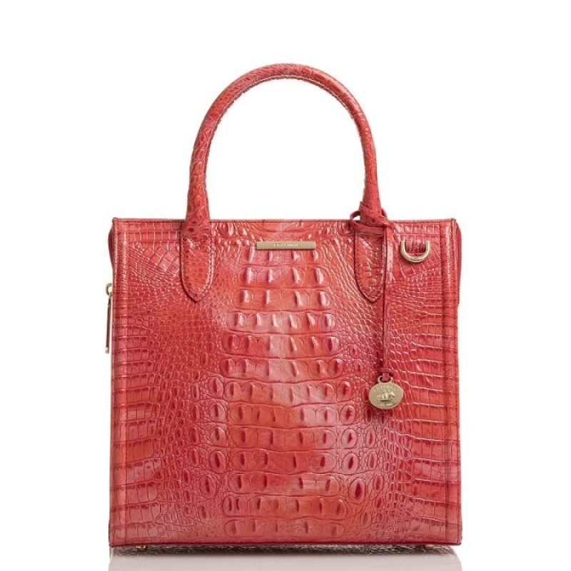 Women\'s Brahmin Caroline Satchel Bags Coral | DHLL0671