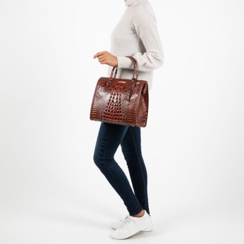 Women's Brahmin Caroline Satchel Bags Entice Ombre Melbourne | BAQW4580