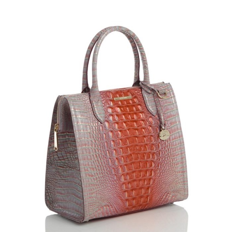 Women's Brahmin Caroline Satchel Bags Flirty Ombre Melbourne | ZLDN4080