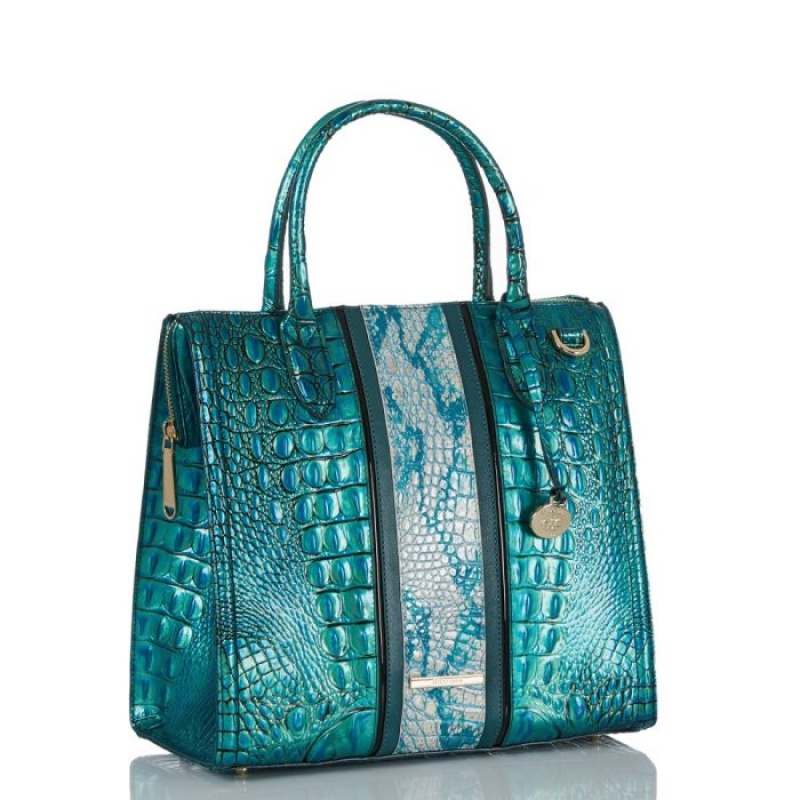 Women's Brahmin Caroline Satchel Bags Peacock | GPTP8722