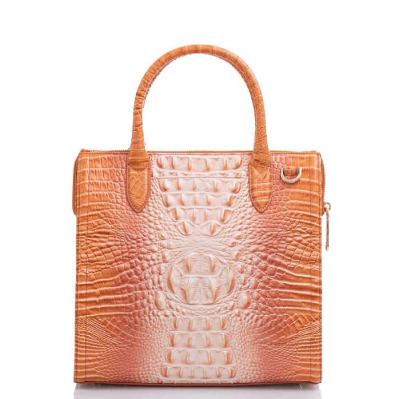 Women's Brahmin Caroline Satchel Bags Sherbert Ombre Melbourne | UJRP9670