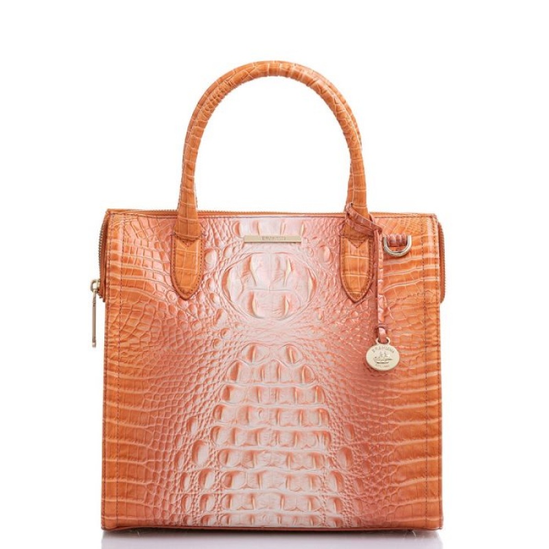 Women\'s Brahmin Caroline Satchel Bags Sherbert Ombre Melbourne | UJRP9670