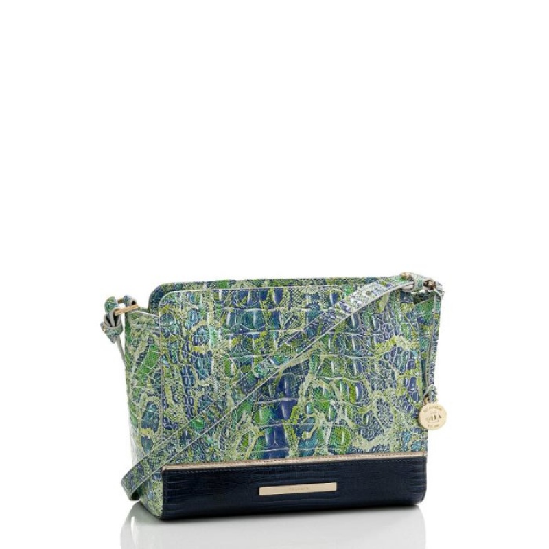 Women's Brahmin Carrie Crossbody Crossbody Bags Green | LNOP2633