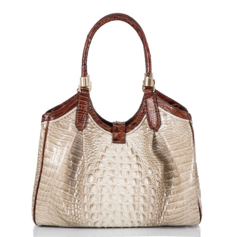 Women's Brahmin Celia Satchel Bags Clay Caye | MHRP4645