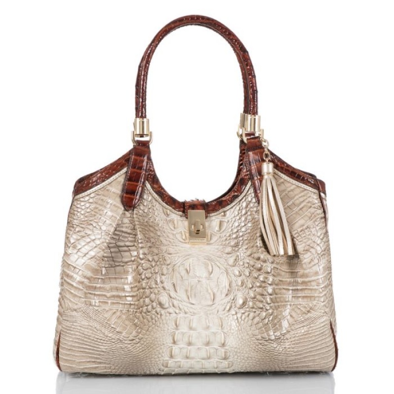 Women\'s Brahmin Celia Satchel Bags Clay Caye | MHRP4645