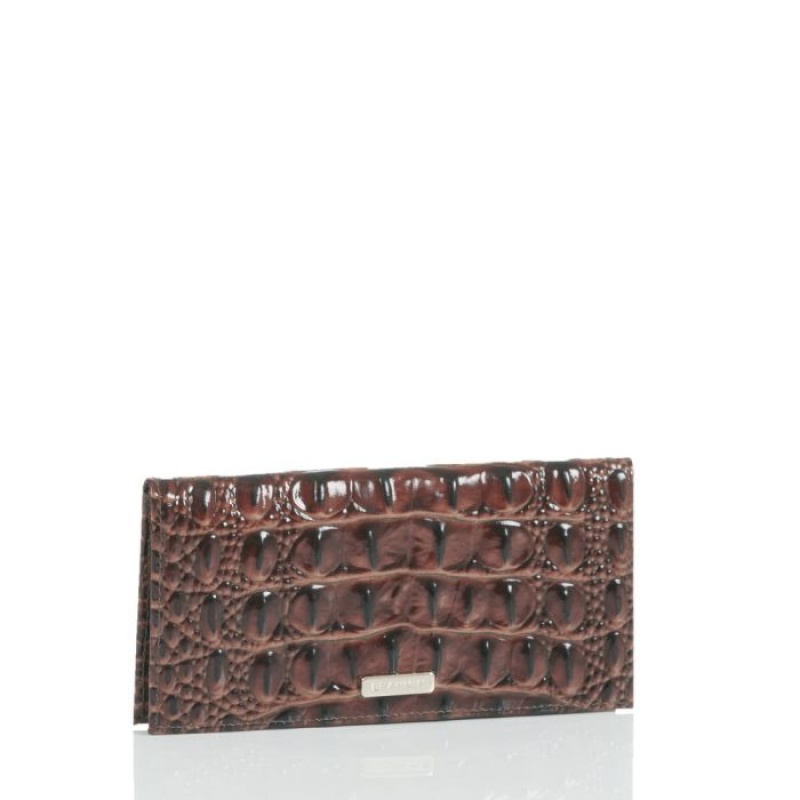 Women's Brahmin Cordelia Checkbook Wallets Pecan Melbourne | SZTS1455