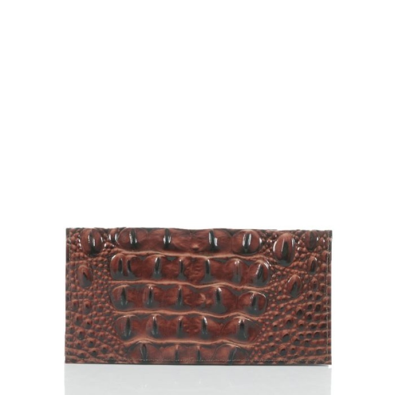 Women's Brahmin Cordelia Checkbook Wallets Pecan Melbourne | SZTS1455