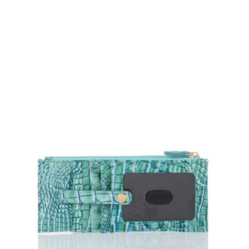 Women's Brahmin Credit Card Wallet Wallets Seafoam Ombre Melbourne | WVYJ2557