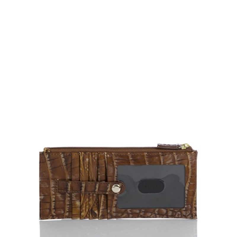 Women's Brahmin Credit Card Wallet Wallets Teak Ombre Melbourne | DRUZ6421