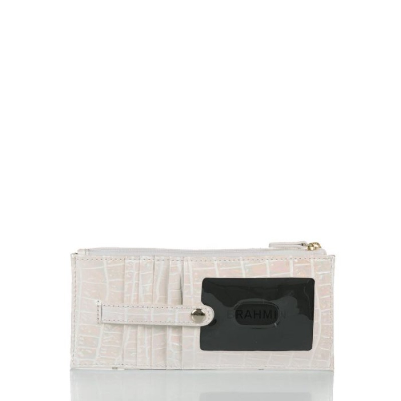 Women's Brahmin Credit Card Wallet Wallets Milk Melbourne | VTHU0661