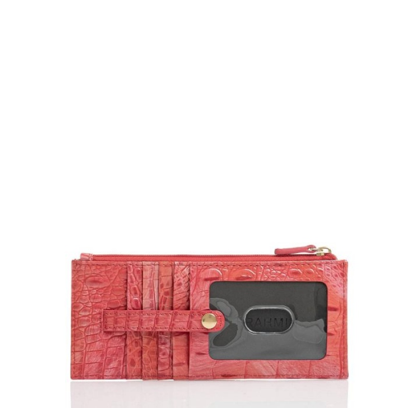 Women's Brahmin Credit Card Wallet Wallets Coral | UVXL3780