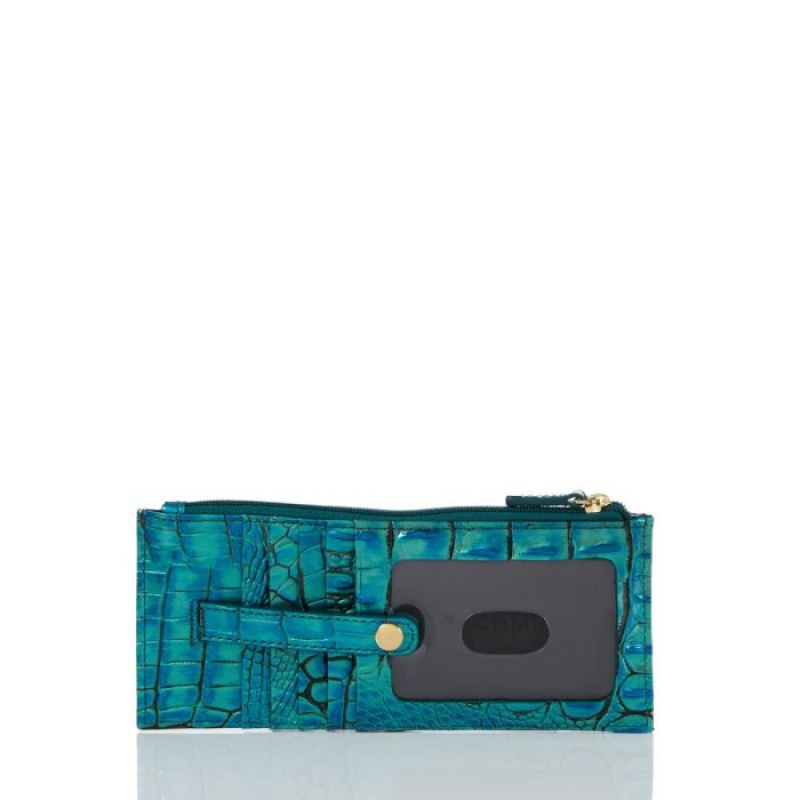 Women's Brahmin Credit Card Wallet Wallets Peacock | LKYM9018