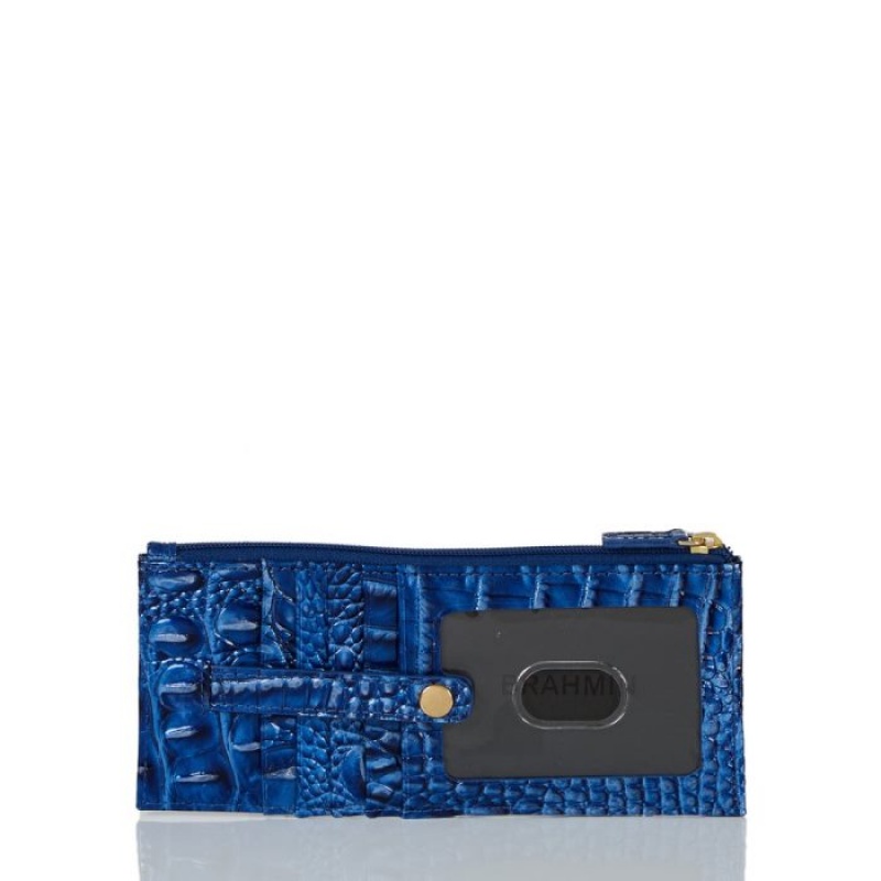 Women's Brahmin Credit Card Wallet Wallets Blue | VZEV8752