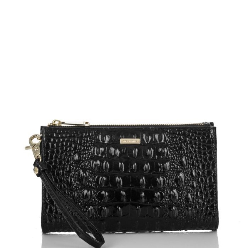 Women\'s Brahmin Daisy Wallets Black | KPZQ9860