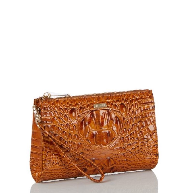 Women's Brahmin Daisy Wallets Dark Rum Melbourne | XAAE3614