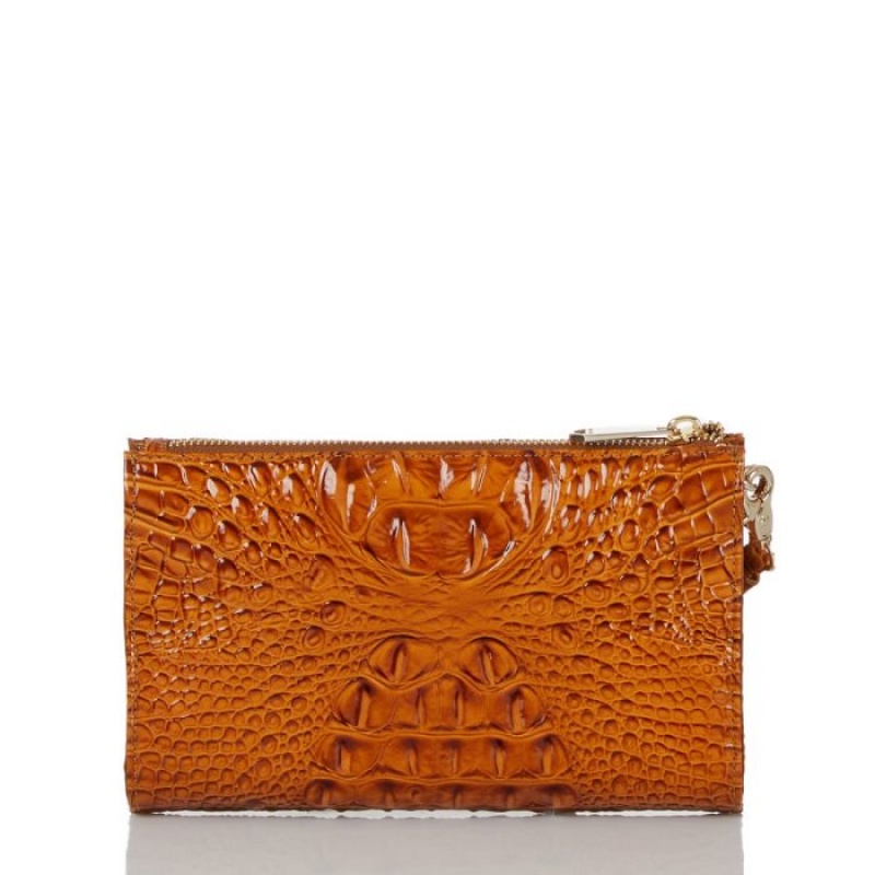 Women's Brahmin Daisy Wallets Dark Rum Melbourne | XAAE3614