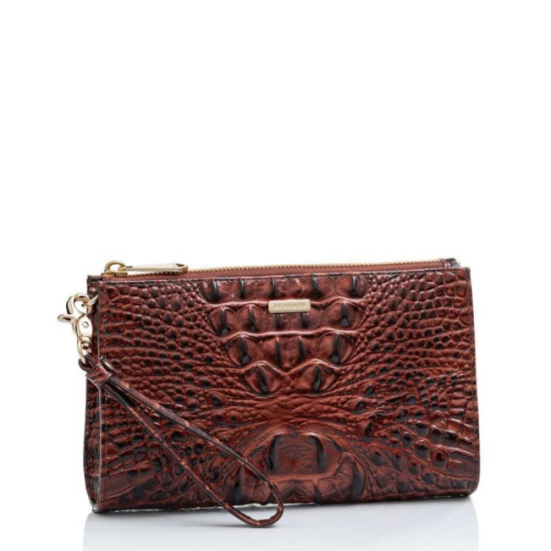 Women's Brahmin Daisy Wallets Pecan Melbourne | ZRZE6378