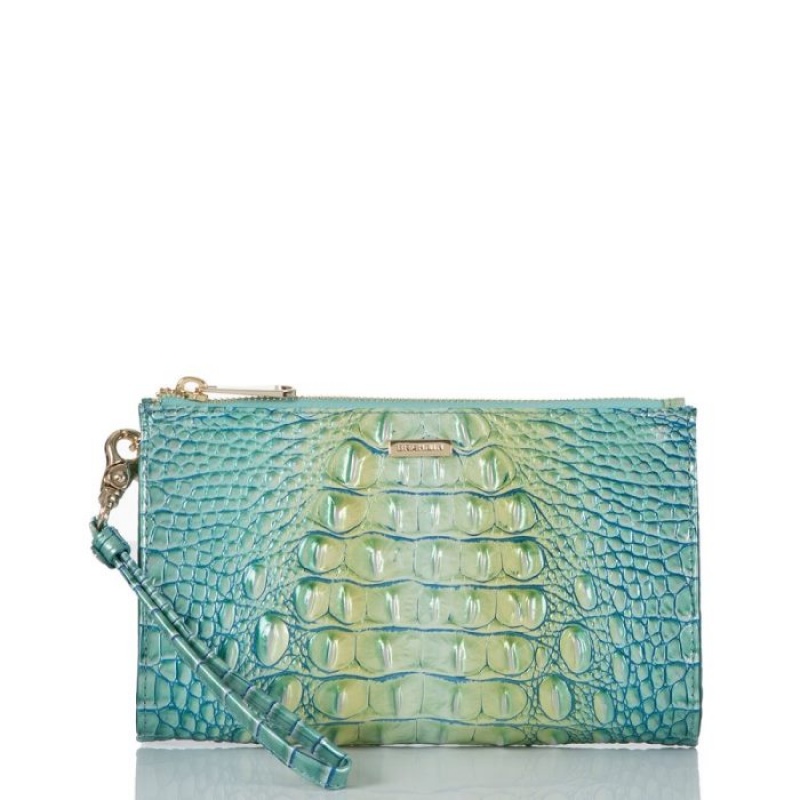 Women\'s Brahmin Daisy Wallets Seafoam Ombre Melbourne | ACCA7591