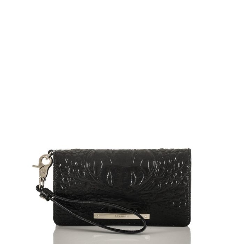 Women\'s Brahmin Debra Wallets Black | PVUF3056