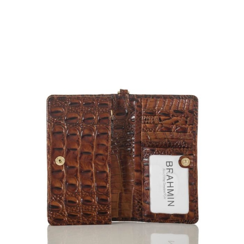 Women's Brahmin Debra Wallets Pecan Melbourne | ZGPZ6743