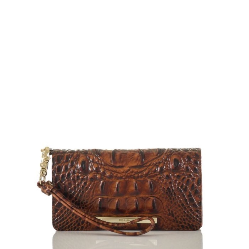 Women\'s Brahmin Debra Wallets Pecan Melbourne | ZGPZ6743