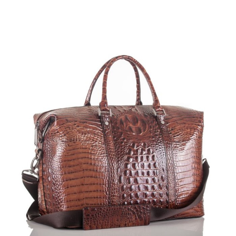 Women's Brahmin Duxbury Duffle Travel Bags Pecan Melbourne | ZSHC8473