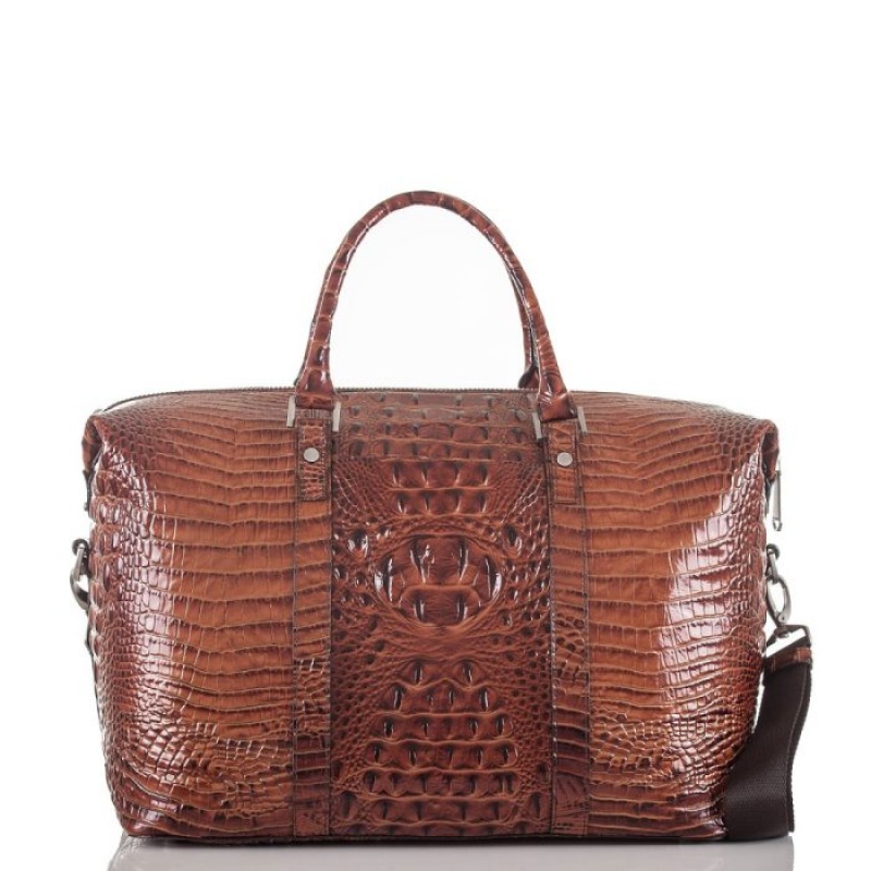 Women's Brahmin Duxbury Duffle Travel Bags Pecan Melbourne | ZSHC8473