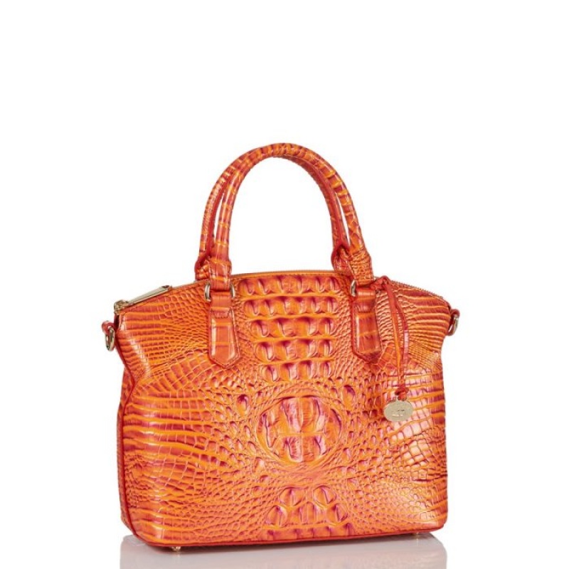 Women's Brahmin Duxbury Satchel Satchel Bags Orange | HKHH9305