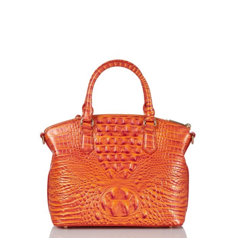 Women's Brahmin Duxbury Satchel Satchel Bags Orange | HKHH9305