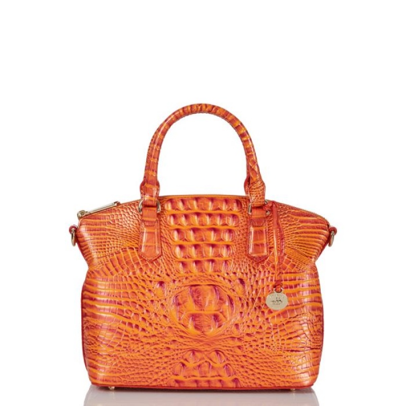 Women\'s Brahmin Duxbury Satchel Satchel Bags Orange | HKHH9305