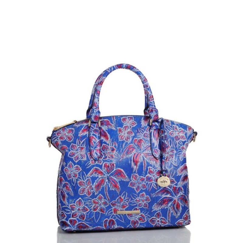 Women's Brahmin Duxbury Satchel Satchel Bags Blue | XSJR6960