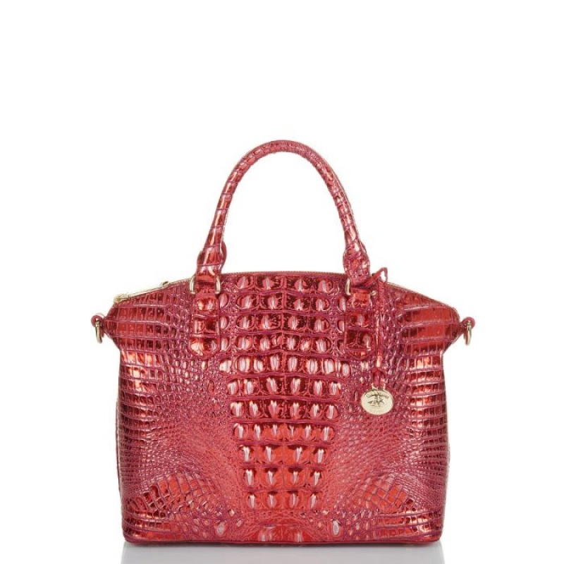 Women\'s Brahmin Duxbury Satchel Satchel Bags Red | EIKR9196