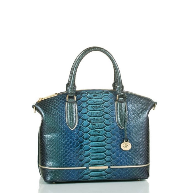 Women's Brahmin Duxbury Satchel Satchel Bags Blue | NVAI7734