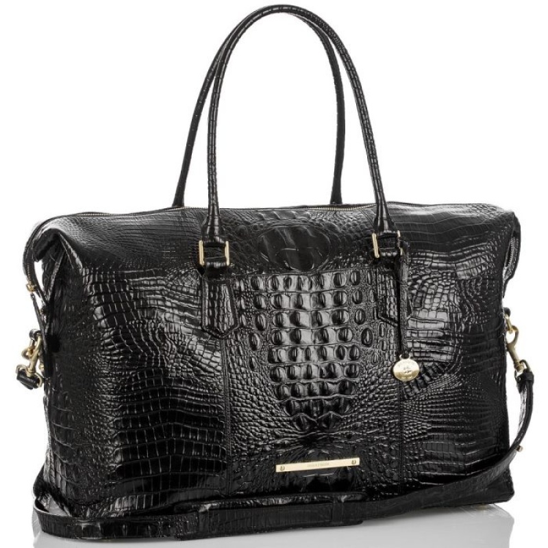 Women's Brahmin Duxbury Weekender Travel Bags Black | ANDB1539