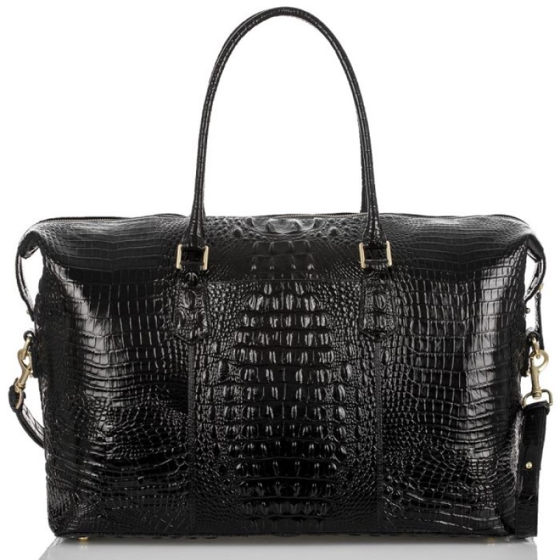 Women's Brahmin Duxbury Weekender Travel Bags Black | ANDB1539