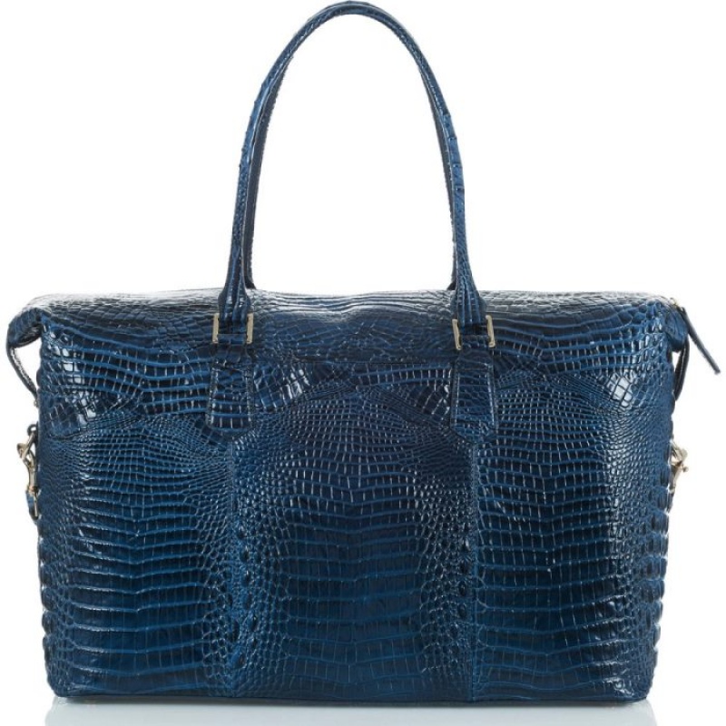 Women's Brahmin Duxbury Weekender Travel Bags Blue | PBEP1223