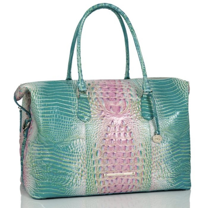 Women's Brahmin Duxbury Weekender Travel Bags Cotton Candy Ombre Melbourne | ONNV7052