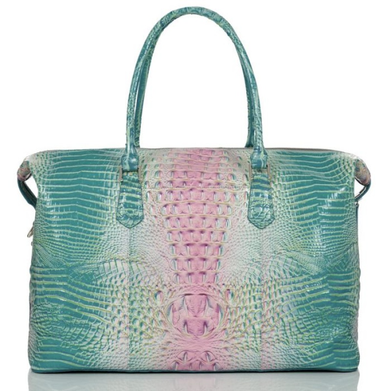 Women's Brahmin Duxbury Weekender Travel Bags Cotton Candy Ombre Melbourne | ONNV7052